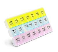 FMP Brands 1 Pack Pill Organizer 3 Times a Day, Weekly Medicine Organizer Pill Boxes, 7 Day Large Pill Holder Organizer Sorter Container Case, Morning Noon Night Pill 3 Times a Day Travel Pill Box