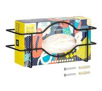 FMP Brands Single Glove Holder for Wall Mount, Wire Rack Disposable Napkin Gloves Box Holder, Black Durable Metal Organizer Gloves Holder for Food Service, Lab, Office, Home, and Garage