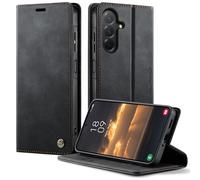 FMPCUON CaseMe For Samsung Galaxy A17 Case Wallet with RFID Blocking 3 Card Slots,PU Faux Leather Book Folio Flip Magnetic Shockproof Kickstand Case,Black