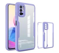 FMPCUON Compatible with Samsung Galaxy A03S/A02S case,Slimmest Ultra-Thin 360 Full Body Soft TPU Front cover with Built-in Screen Protector Liquid Silicone cases for Samsung A03S/A02S 166.5,Purple