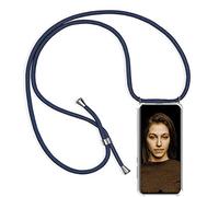 FMPCUON Phone Lanyard Case Compatible with Huawei P30 Lite, Transparent Protective Ultra-Slim Crystal TPU Cover Smartphone Necklace [Free Tempered Glass] Neck Cord Strap Crossbody Bumper