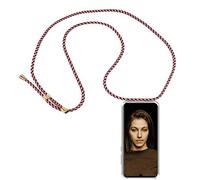 FMPCUON Phone Lanyard Case Compatible with Huawei P30 Pro, Transparent Protective Ultra-Slim Crystal TPU Cover Smartphone Necklace [Free Tempered Glass] Neck Cord Strap Crossbody Bumper