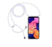 FMPCUON Phone Lanyard Case Compatible with Xiaomi Redmi Note 10 Pro, Transparent Protective Ultra-Slim Crystal TPU Cover Smartphone Necklace [Free Tempered Glass] Neck Cord Strap Crossbody Bumper