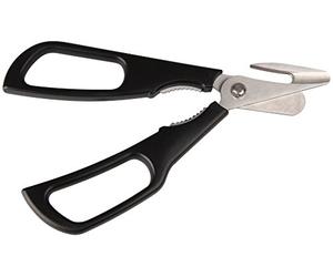 FMprofessional Crustacean and Shellfish Scissors, Premium Shellfish Scissors for Crab and Lobster, Backward Cutting Scissors (Color : Black/Silver), Quantity: 1 Piece