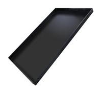 FMprofessional Pizza Tray 60 x 40 cm, Square from Ideal for Pizza, Baking Tray is Heat Resistant up to 400 °C, Rectangular Tray Made of Blue Sheet (Colour: Black), Quantity: 1 Piece