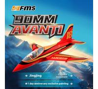 Fms 90mm Ducted New Product Avanti Vector Jet Attack Aircraft 210+Kph High-Speed Power Assembly Fixed Wing Model Toy PNP-EC5