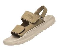 FmShi Men's Roman-style casual thick-soled sandals are suitable for daily outdoor slippers on the beach, Khaki, 5.5 UK