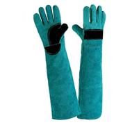 FmtwPhn 1 Pair Animal Handling Gloves 45/60cm, Leather Anti Bite Gloves Protective Sleeves For Aggressive Cat Grooming, Multi-Use Safety Gl-oves For Dog Training, Falconry, Pruning, Weld