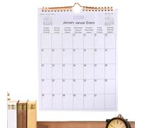 FmtwPhn 2026 Year Calendar | 12 Month Coil Multilingual Calendar for Workplace | Creative Decorative Planner for Dormitory Apartment Living Room Classroom Family Workplace Home Bedroom
