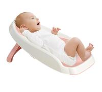 FmtwPhn 50x18x28cm Ergonomic Kids Bath Support, 0-6 Months Kids Bath Seat, Non-Slip Soft Support Kids Shower Chair, Baby Bathtub Seat Quick Dry Comfortable, Baby Bath Seat with Thermometer