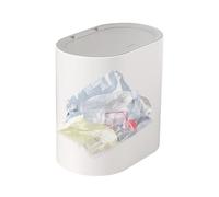 FmtwPhn Bathroom Trash Can Slim Waste Bin 25.5x25x16.5cm Button Trash Can Tr-ash Ca-n With Press Top Lid Narrow Wastebasket Dog Proof T-rash Bin Sleek Toilet Tr-ash C-an For Kitchen Bathroom Bedroom