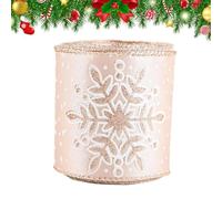 FmtwPhn Christmas Tree Ribbon | 6.5 Ft Strap Ornament - Champagne Color Holiday Ribbon | for Holiday Wrap Present Tree Decor Bow Wreath Flower Bouquet