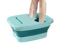 FmtwPhn Foot Spa Foldable Footbath 40x32x17cm Foldable Ergonomic Bottom Massage Basin Fo-ldable Foot Bath Tool Co-llapsible Pedicure Bowl With Carry Handle For Athlete Travel Camping Pedicure Home Spa