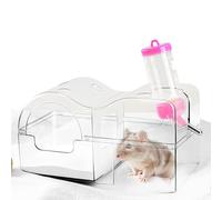 FmtwPhn Hamster Sand Bath, Hamster Bathroom, Bowl Décor Pet Supplies House Habitat Bathing Dwarf Chinchilla Mice Reptiles Guinea Gerbil Accessories for Small Animals