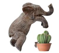 FmtwPhn Hanging Resin Animal Planter Rim, Elephant Resin Planter Rim, Elephant Huggers Figure for Plant Pot, Hang an Elephant Resin Flower Pot for Garden, Balcony and Books