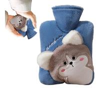 FmtwPhn Hot Water Bag, Hot Water Bottle Cover, 1000 ml Hot Water Bag, Cartoon Hot Water Bottle, Portable Heating Pad Bed Warmer with Soft Cover for Feet, Waist and Hand