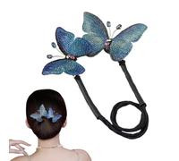 FmtwPhn Lazy Hair Curler Bun Maker, Elegant Lazy Hair Curler, Rotating Hair Bands in Butterfly Design, Elegant Hair Accessories, Braided Hair Clips, Comfortable for Parties, Dinners, Formal
