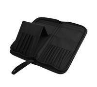 FmtwPhn Makeup Brush Bag for Travel, Makeup Brush Bag - Standing Makeup Brush Bag with 15 Holes, Makeup Brush Bag, Travel Toiletry Bag, Multifunctional Cosmetic Organiser, black, see description, See