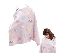 FmtwPhn Nursing Cover,Soft Women Breast Feeding Cover - Child Safety Car Seat Accessories, Arch Neckline Apron, Carseat Canopy for Home Outdoor Road Trip Travel