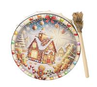 FmtwPhn Spirit Music Shamanic Drum - Spiritual Music Gingerbread Man Shamanic Drum - Hollow Drum Back Spiritual Music Drum for Outdoor Activities, Home, Work Area