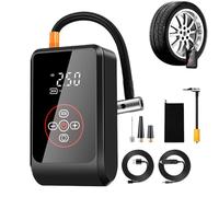 FmtwPhn Tire Inflator Portable Air Compressor - Cordless Tire Inflator,Auto Shut-Off Electric Rechargeable Pump with LED Screen Car Accessories for Motorcycle Bike Vehicle Ball Camping