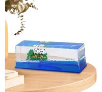 FmtwPhn Unsinkable Boat | Clear Acrylic Ship Ornaments, Creative Pandas Ship in Water | Floating Boat Home Decor, Water Flow Ornament for Home Offices
