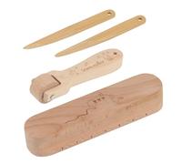 FMTYAOIU Beechwood Tailors Clappers, Seam Roller Beech, Tailors Clapper Set, Multi-Purpose Sewing Tool for Flattening Fabrics and Point Pressing, Wooden Tailors Clapper for Sewing, Quilting, Ironing