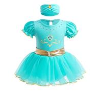 FMYFWY Baby Girls Jasmine Princess Aladdin Costume Halloween Christmas Birthday Romper Tutu Dress w/Headband 3-6M