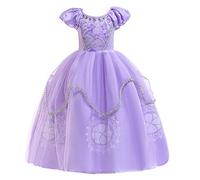 FMYFWY Girls Princess Sofia Fancy Dress Rapunzel Costume Kids Carnival Cosplay Halloween Christmas Wedding Birthday Pageant Long Prom Holiday Ceremony Party Ball Gown 5-6