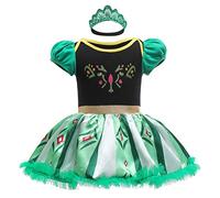 FMYFWY Newborn Baby Girls Anna Princess Costume Halloween Christmas Birthday Romper Tutu Dress w/Headband 6-9M