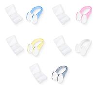 FMYODWU Pack of 5 Nose Clip Swimming Silicone Nose Clip Swimming Nose Clip Swimming Children and Adults Waterproof Nose Clip for Swimming Beginners with Storage Box Multicoloured