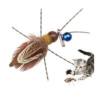 Fmzrbnih Cat Wand Attachment Toys - 2.76 x 0.59 x 0.59 inches Interactive Wand for Cats, Multipurpose Natural Prey-Mimic Play Stick, Pet Playing Supplies for Stress Relief & Exercise Kitten Chew &