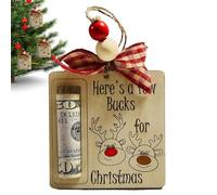Fmzrbnih Christmas Money Holder, Wooden Tree Pendant, Christmas Tree Decorations | for Children, Girls, Women, Men, Friends, Family, Home, Living Room and Bedroom