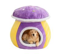 Fmzrbnih Cute Cat Bed - Semi Enclosed Cat Bed, Faux? Self?Warming Round Cushion With Mushroom Design Removable Mat | Indoor Sleeping Spot For Cats And Kittens Napping Pet Comfort Accessory