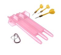 Fmzrbnih Darts Case Hard Shell Dart Memory Box, Foam Insert Protection, Portable Travel Bag with Zip, Safe Dartboard Accessories, Organiser for Flights and Waves, 17 x 8.5 x 3.4 cm, hot pink, see