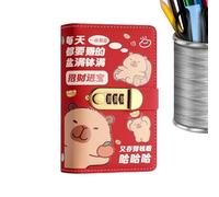 Fmzrbnih Money Binder for Cash Saving - Capybara Cash Management Notebook with Lock - Banknote Storage Binder - for Graduates Students Beginners Families Couples Adults Home Office Apartment Travel