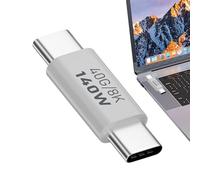 Fmzrbnih Right Angle USB C Adapter, 90 Degree USB C Adapter | 90 Degree Adapter with 40Gbps Data and PD 140W, 8K 60Hz Male Female Adapter, Expansion Adapter