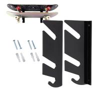 Fmzrbnih Skateboard Wall Mount - 1 Pair Transparent Display Stands, Double Hooks, Quick Setup, Modern Board Storage Rack | Acrylic Skateboard Holder for Deck, Helmet, Roller Skates