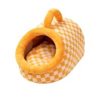 Fmzrbnih Warm Dog Bed, Comfortable Pet Cave with Removable Cushion & Handle | Ultra-soft plush fabric with high-rebound filling, removable & machine-washable cushion-keeps the bed fresh and comfortable.