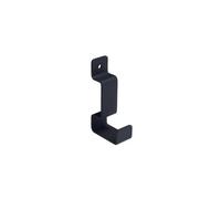 Fn Acustico Black Metal Wall-Mounted Small Square Single Hook (H)54mm (D)27mm, Pack Of 2