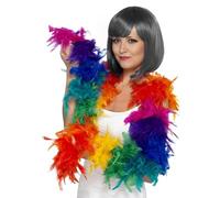 FNA FASHIONS 150 cm Feather Boa - Great for Hen and Stag Nights - Ideal for Costumes, Parties & Special Events (Rainbow)