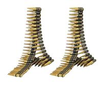 FNA FASHIONS 96 Piece Plastic Bullet Belt - Army Inspired Costume Accessory for Adults - 162cm Fancy Dress Belt for Halloween, Cosplay, Stag Parties & Themed Events (2)