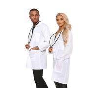 FNA Fashions Adults White Lab Doctor Coat with Stethoscope Mens Fancy Dress Party Accessory (Medium, Adults Dr Coat W/Stethoscope)