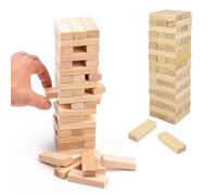 FNA FASHIONS Classic Wooden Tumbling Tower Game - 54 wooden stacking game for Kids, Indoor/Outdoor Party Fun, Hand-Eye Coordination, Strategy & Reaction Skills Enhancer (2)