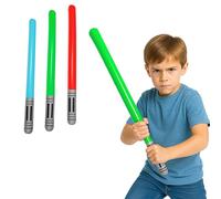 FNA FASHIONS Galactic Fun Galore: Inflatable 90cm Lightsaber Sticks - Illuminate Playtime with Searchable Colors and Epic Battles! (Pack of 3)