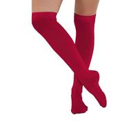FNA Fashions® Girls Over The Knee Striped Plain Microfiber Socks Assorted Colours Thigh High OTK Socks (Pink)