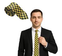 FNA FASHIONS® Mens Classic Slim Skinny Satin Tie Adult Wedding Fancy Party Solid Plain Necktie (Black/Gold, One Size)