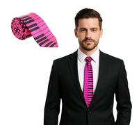 FNA Fashions Mens Classic Slim Skinny Satin Ties Adult Wedding Fancy Party Solid Plain Necktie (Pink Piano, One Size)