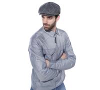 FNA FASHIONS Men's Vintage Costume Accessory Set - Grey Peaky Flat Cap with Black Braces & Bowtie | Classic 1920s Fancy Dress Outfit for Gatsby, Gangster Theme