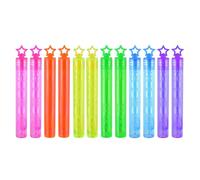 FNA FASHIONS® Neon Fun Bubble Tubes with Star Tips - Set of 12 Vibrant Colors - 48ml Total Bubble Solution|Perfect for Play, Parties, and Gifts|